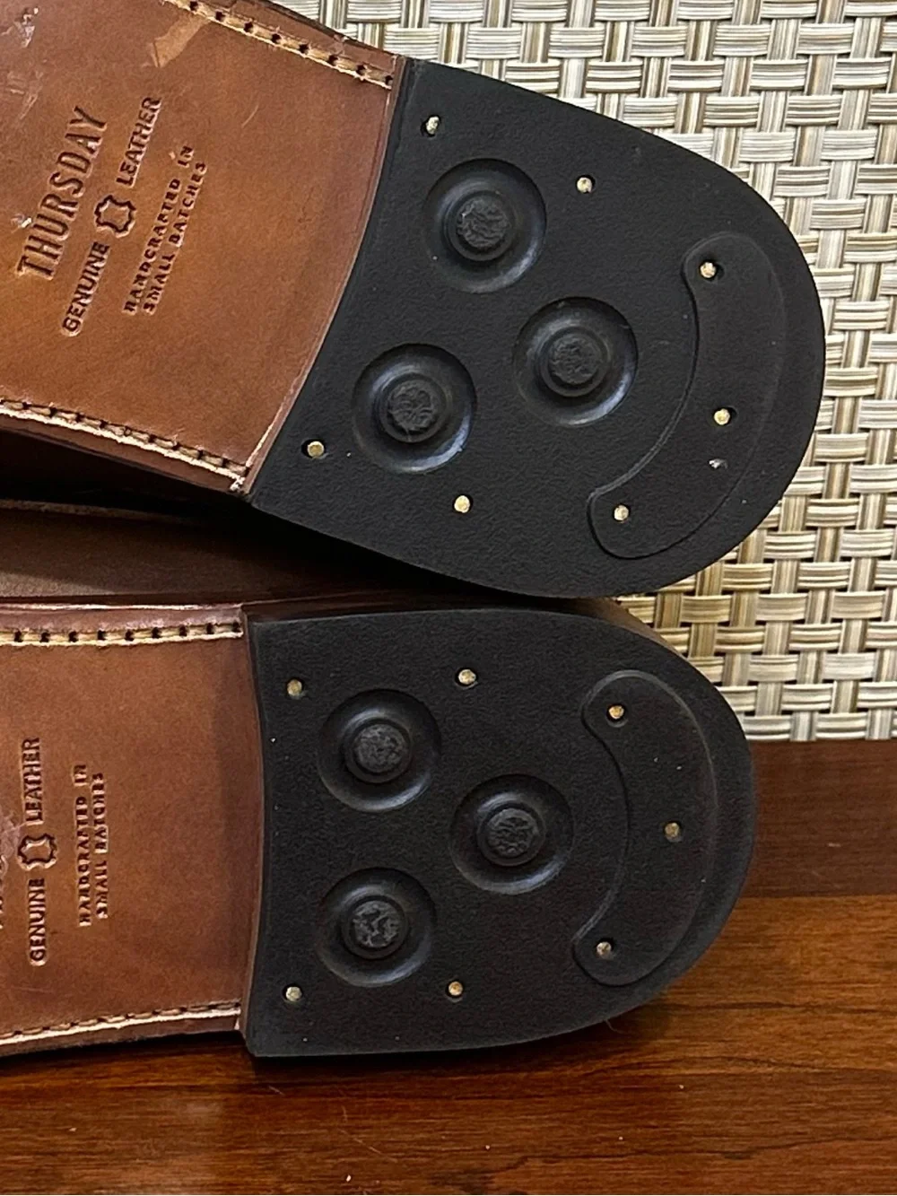 Thursday Boot Co. Handsewn Boat Shoes Loafers Brown Full-Grain Leather 10.5